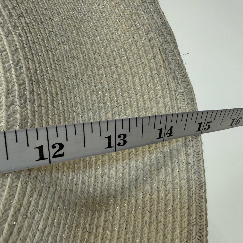 Nine West Elegant Soft White Straw Sun Hat – Chic Summer Boho Beach Style - Picture 12 of 12